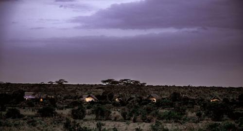 Sun setting at Ekorian's Mugie Camp