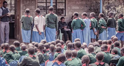 Awards ceremony at the Mugie School