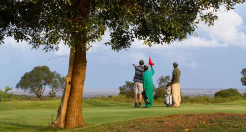 A game of golf at the Mugie coarse