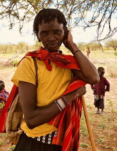 A pokot woman at an outreach clinic